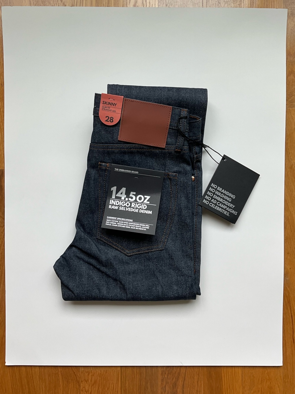 UB101 Skinny Fit Indigo Selvedge Denim- Size 28
